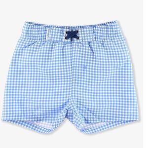 Ruggedbutts Blue Gingham Checkered Swim trunks 18-24 months